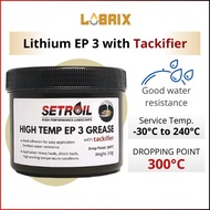LUBRIX Setroil High Temperature EP 3 Grease with Tackifier Lithium Grease Hi Temp Grease Minyak Grea