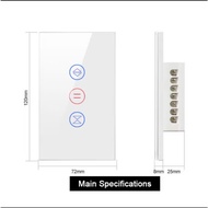WiFi switch controls rolling doors via phone connecting 3G/4G wifi using APP TUYA or Smart life