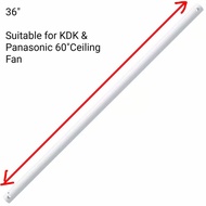 CHK 36" Fan Rod for KDK &amp; Panasonic Ceiling Fan Only (White)