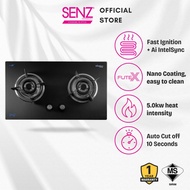 SENZ Ruby IntelSync Twin Burner Gas Stove With Nano Coating SZ-GS980FL