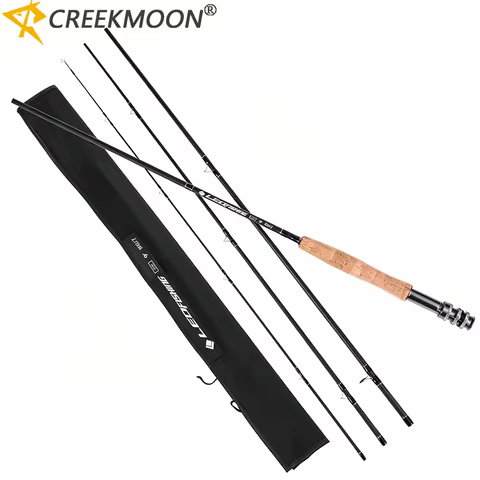 9ft Carbon Fiber Lure Hard Fly Fishing Rod 2.7M 4-Section Fish Portable Pole Line Wt 5/6 7/8 Cork Ha