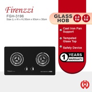 Firenzzi 3 Burner Built in Hob FGH-3196 TEMPERED GLASS HOB FGH3196