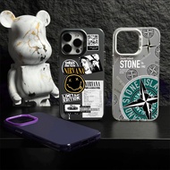 STONE ISLAND IMD Frosted Phone Case for OPPO A60 A78 A58 A18 A38 A57 A77S A5S A3S A12 A12E F9 A57S A