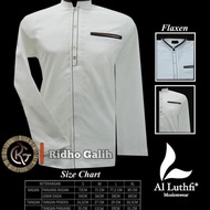Papu Baju Koko Al Luthfi Putih Lengan Panjang Syar I Premium