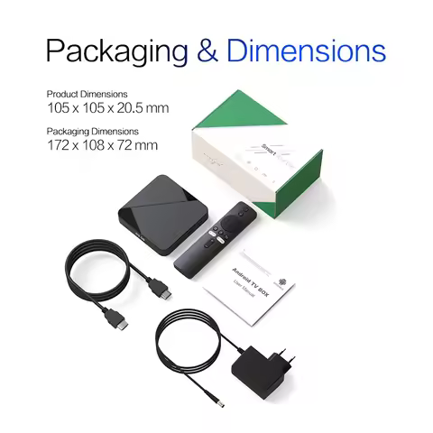 20PCS LOT TANIX TX5 Amlogic S905Y5 Android14.0 4K Video LAN Wifi6 BT5.0 Voice Assistant Remote Contr