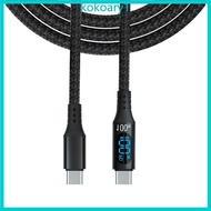 KOKO USB C To USB C Cable 100cm 100W Fast Charging 5A with Digital Power Display