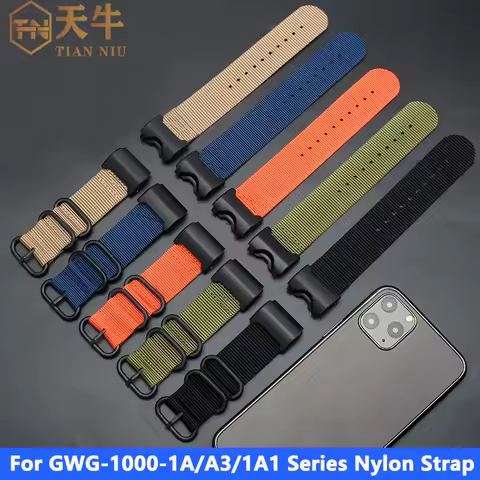 High Quality Nylon Watchband for Casio G-Shock GWG-1000-1A/A3/1A1GB/GG Modified Big Mud King breatha