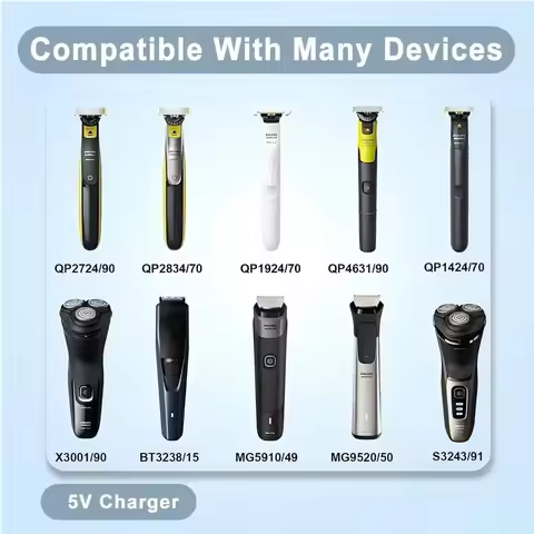 5V Type C Charger for Philips One Blade Shaver Travel Adapter Converter with Indicator Light Kit Set