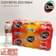 Cleo Botol 550ml air mineral eco pak 24 botol 550 ml (=)