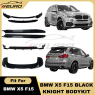 BMW X5 F15 Bodykit Black Knight Gloss Black Front Lip Rear Diffuser Spoiler MP Style Fit For X5 XDri