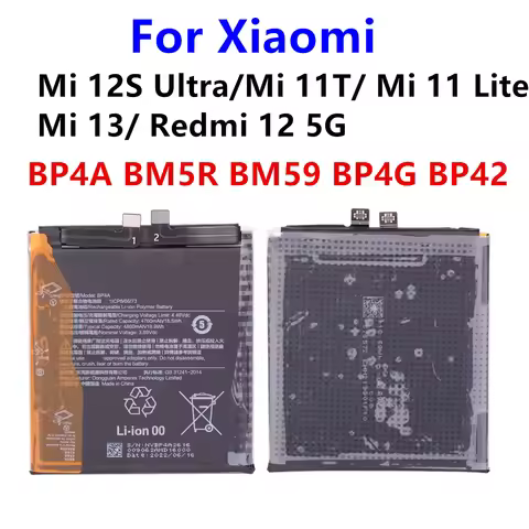 Brand New Battery BP4A BM5R BM59 BP4G BP42 For Xiaomi Mi 12S Ultra 13 /Mi 11 Lite 11T /Redmi 12 5G P