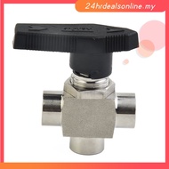 <HRDEAL>3 Way Ball Valve 304 Stainless Steel For BSPP Female Thread Valve For Water