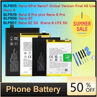 Replacement Battery BLP855 BLP907 BLP929 BLP959 BLP981 for OPPO Reno 6Pro 8 5G 8Pro 8T 8Z 8 Lite