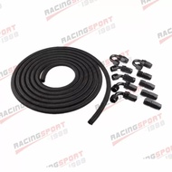 4AN AN4 -4AN Nylon Braided Oil/Fuel Hose + Fitting Hose End Adaptor Kit