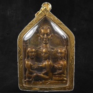 TOP PHRA KHUNPAN CHARISMA HOLD THREE WOMEN LOVE ATTRACT SUCCESS RELATIONSHIP PROTECT RARE OLD THAI B