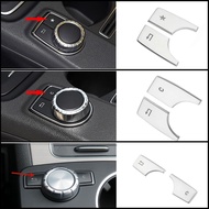Car Console Multimedia Knob Switch Button Cover Sticker Trim Fit For Mercedes Benz A B C E Class CLA GLA GLK W204 W212 W176 W246 X204 Accessories