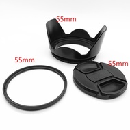 55mm Lens Hood Cap UV Filter for Nikon D40 D40X D60 D80 D90 D300