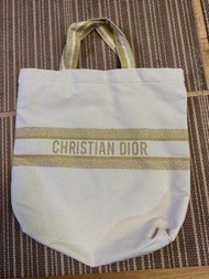 Dior beauty tote bag 金色帆布袋