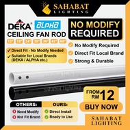 HITAM PUTIH FAN ROD EXTENSION FAN DOWNROD BRACKET PANJANG UNTUK CEILING FAN DEKA ALPHA ROD PIPE