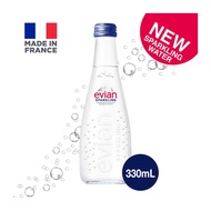 Evian Sparkling Carbonated Natural Mineral Water 330ML