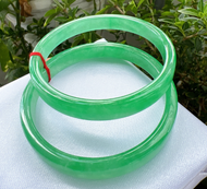 ( BẢN VUÔNG-ĐÁ A ) Bộ 2 vòng cặp cẩm thạch xanh Ni 50-Ni 53 phong cách mớivòng thời trang vân đá tu