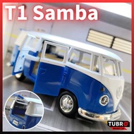 【TURBO模型車】1/36 福斯 經典小巴士 Volkswagen T1 Samba 雙門可開 後蓋可開