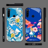 MK-36 Alice in Wonderland Liquid HD Glass Casing for Xiaomi Redmi Note9 9S Poco M2 X3 NFC Pro