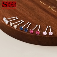 S999 Sterling Silver Exquisite Mini Ear Studs Hypoallergenic Ear Stick Earrings diy Earring Accessor