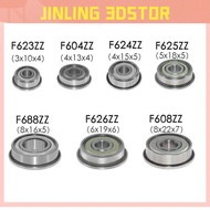 Galas Bebola Flange F604ZZ F623ZZ F624ZZ F625ZZ F684ZZ F688ZZ Bahagian Pencetak 3D Roda Pulley Alur 