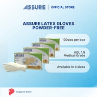 ASSURE Latex Exam Gloves Powder-Free 100 Pce/Box