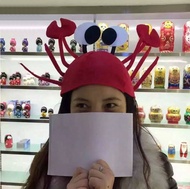 【Must-Have Accessories】 Funny Red Lobster Crab Sea Animal Hat Costume Accessory Child Cap 2016