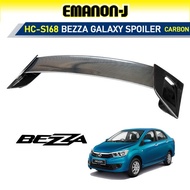 Perodua Bezza 2016 -2023 Galaxy X Carbon Skin ABS spoiler -HC CARGO
