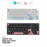 คีย์บอร์ดเกมมิ่ง Ajazz AK992 Tri-Mod No Light Version 99Key Gasket Mechanical Keyboard รับประกันสินค้า 1 ปี