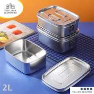 TaffHOME HS233 304 Stainless Steel Lunch Box 2L Leak-Proof