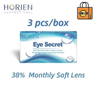 (3 pcs) Horien Eye Secret 38% Monthly Disposable Lens Clear Contact Lenses