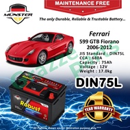 Münster Robust MF CMF DIN75 | DIN75L | 57539 (75AH) Car Battery Bateri Kereta for Ferrari 599 GTB Fi