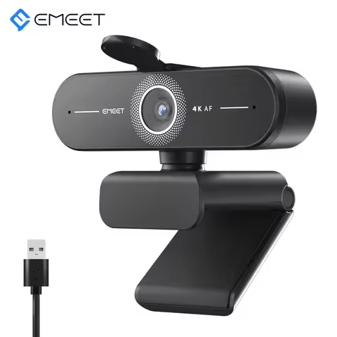 Webcam Ultra HD 4K/2K/1080P Web Camera EMEET C60E Autofocus USB Computer Camera for Streaming/ Video