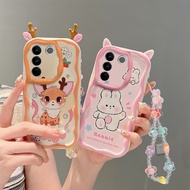 Casing Vivo V27 Casing Vivo V27 Pro Casing Vivo V27e Casing Cute Cartoon Cream Edge Soft Silicone Ph