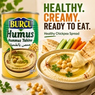 Burcu Hummus Tahina 400g Imported Turkey Halal Certified Ready To Eat Chickpea Spread Healthy Snack 