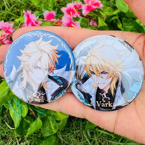 58MM Anime Game Varka Cosplay Costumes SPTE Tin Plated Pin Badge Accessories Pendant Christmas Gift