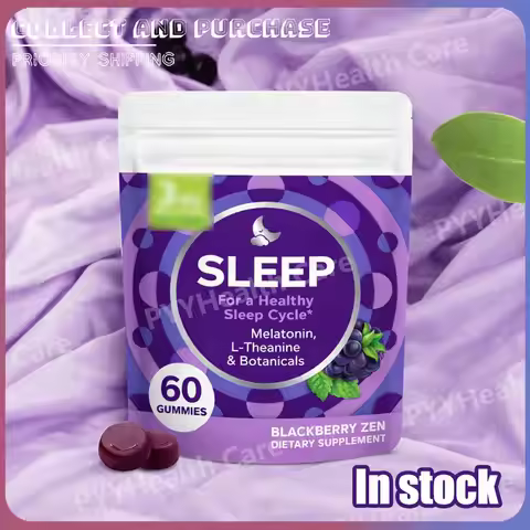 Melatonin L-Theanine Sleep Gummies with Chamomile Lemon Balm Natural Night Relax Supplement