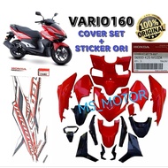 COVERSET VARIO160 ORIGINAL BSH RED 06900-K2S-M10ZA STICKER + BODY COVER SET R-331 VARIO 160