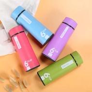 (6OUP COLOR BOTTLE) Colored glass water bottle - plastic coated glass thermos 450ml