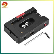 [hzsdakjjh.] NP-F Battery Charger Metal Battery Adapter Plate USB DC12V DC8V DC Outputs 1/4In for NP