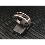 Stainless Steel Men's Ring With Black Agate Stone. Cincin Steel Lelaki Dengan Batu Permata Agate Hitam.