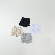 6Q8H R-L Embroidered Shorts Basic Style Pure Cotton Five-point Pants Ralph Solid Color Summer Men Wo