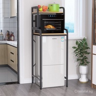 .Refrigerator Shelf Mini Floor Mini Fridge Top Kitchen Microwave Oven Multi-Layer Storage Organizing