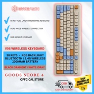 EWEADN V98 Wireless Keyboard & Mouse Set | 98 Keys Membrane Keyboard | Dual Mode (Bluetooth / 2.4G) 