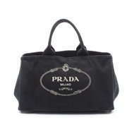 【二手】Prada PRADA 托特包 CANAPA BN1872 黑色帆布 Canapa 托特包 女士二手 B