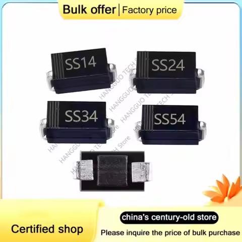 100PCS/Lot SS12 SS14 SS24 SS34 SS54 SMA 1N5819 SR240 1N5822 1N5824 DO-214AC Diode chip schottky rect